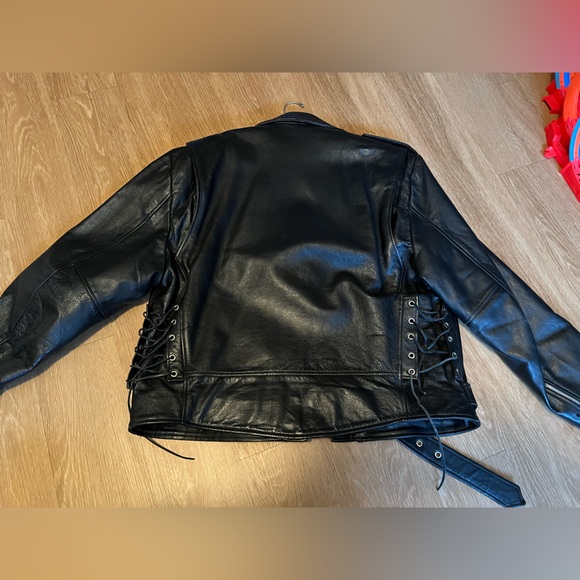 Wilson Black Leather Bomber Men Jacket, size XL - Picture 5 of 8